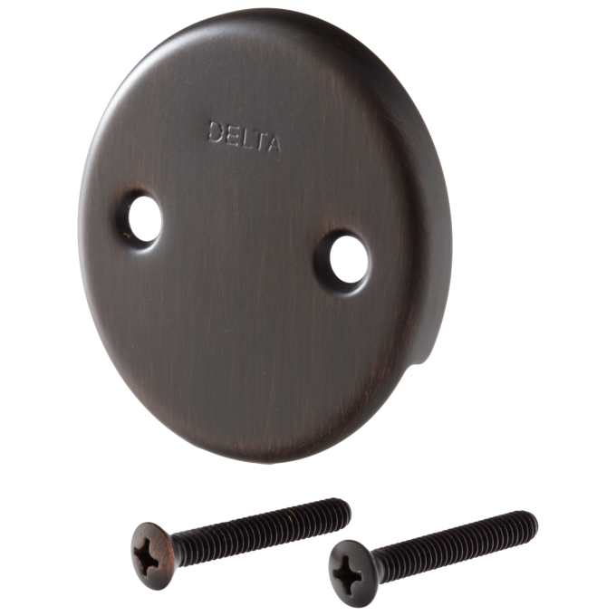 DELTA Other Overflow Plate & Screws - No Trip Lever — Venetian Bronze