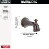 DELTA Victorian Tub Spout - Pull-Up Diverter — Venetian Bronze