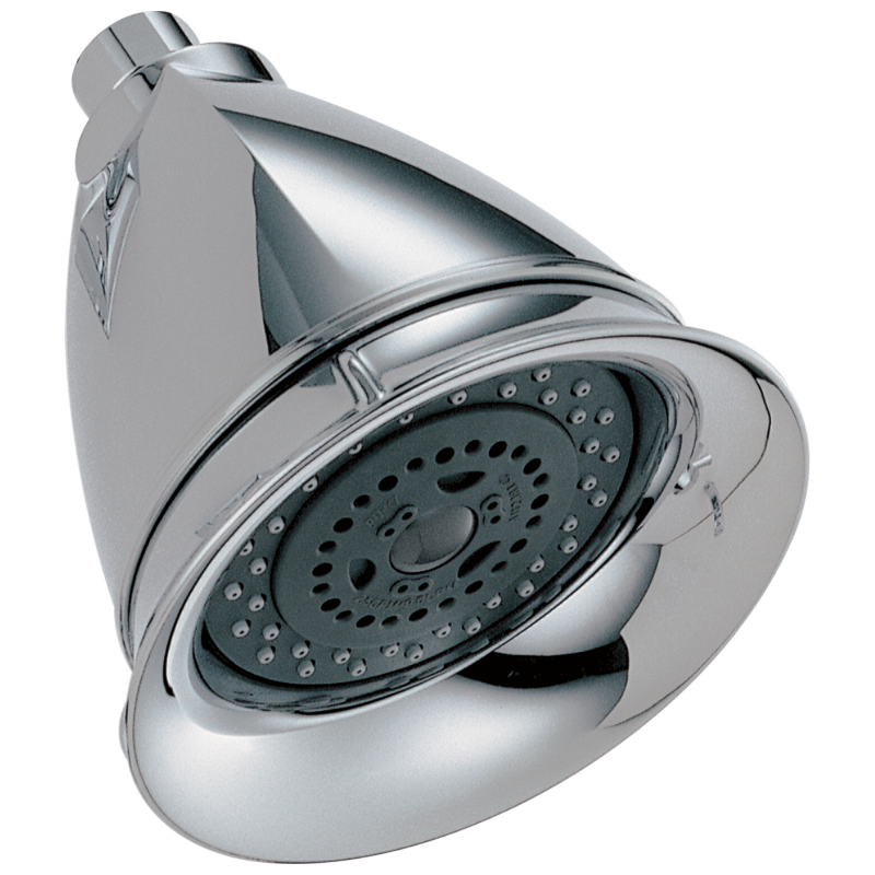 BRIZO Essential Shower 5" Classic Round H2Okinetic Multi-Function Wall Mount Showerhead — Chrome