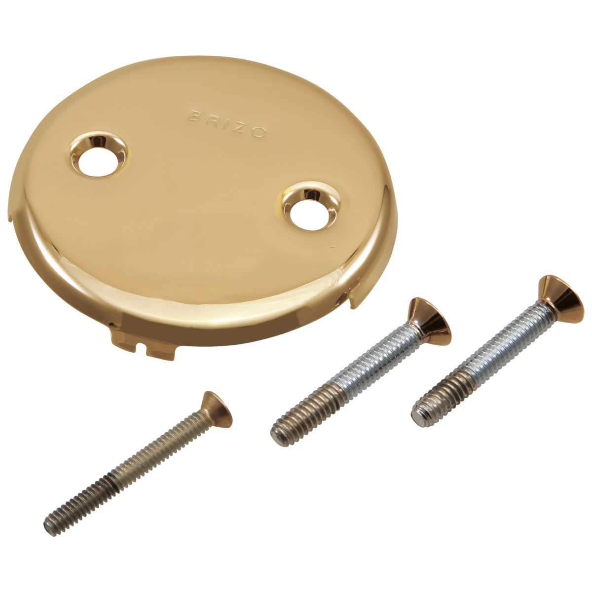 BRIZO Other Toe-Operated Overflow Plate With Screws — Polished Gold