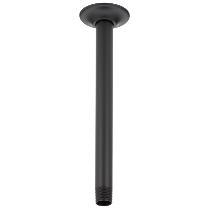 BRIZO Essential Shower 10" Ceiling Mount Shower Arm And Round Flange — Matte Black