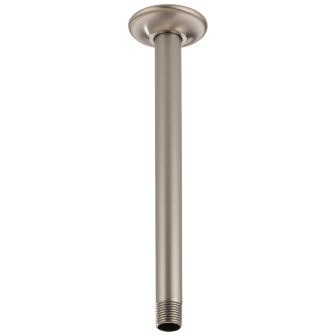 BRIZO Essential Shower 10" Ceiling Mount Shower Arm And Round Flange — Luxe Nickel