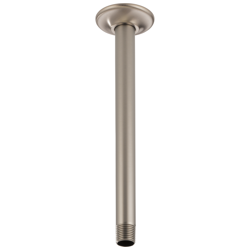 BRIZO Essential Shower 10" Ceiling Mount Shower Arm And Round Flange — Luxe Nickel