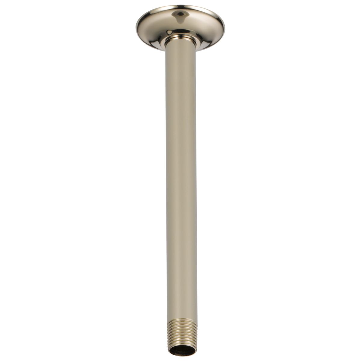 BRIZO Essential Shower 10" Ceiling Mount Shower Arm And Round Flange — Polished Nickel
