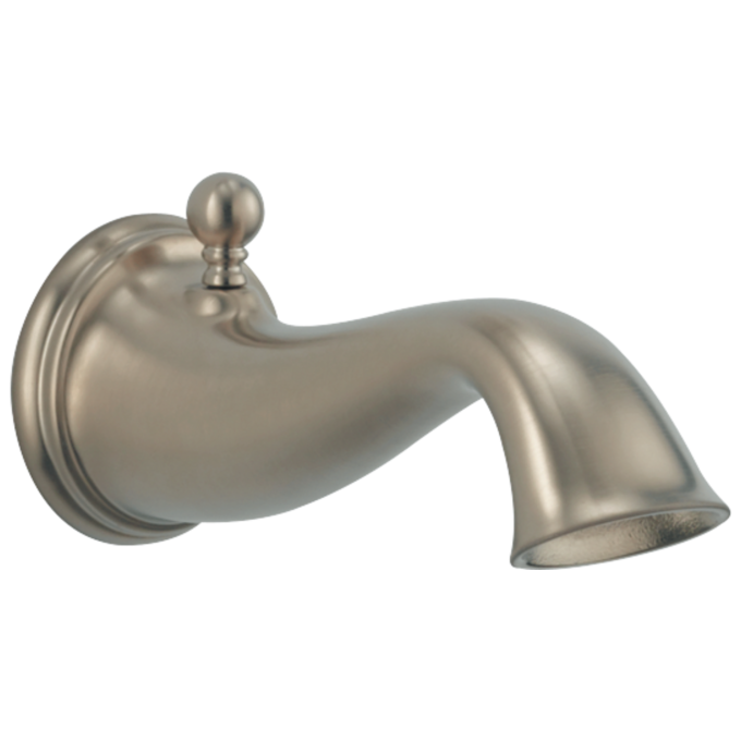 BRIZO Traditional Tub Spout - Pull-up Diverter — Brushed Nickel