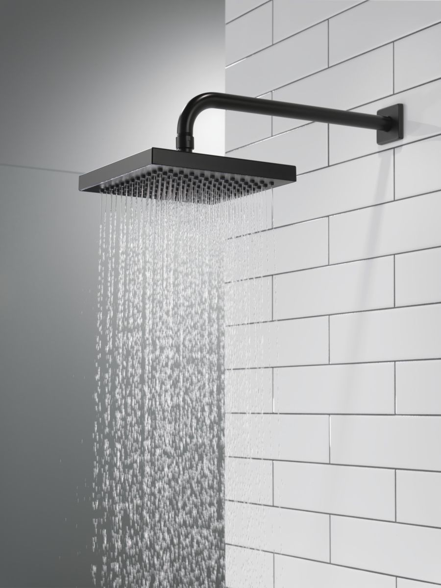DELTA Universal Showering Components Raincan Single-Setting Shower Head — Matte Black