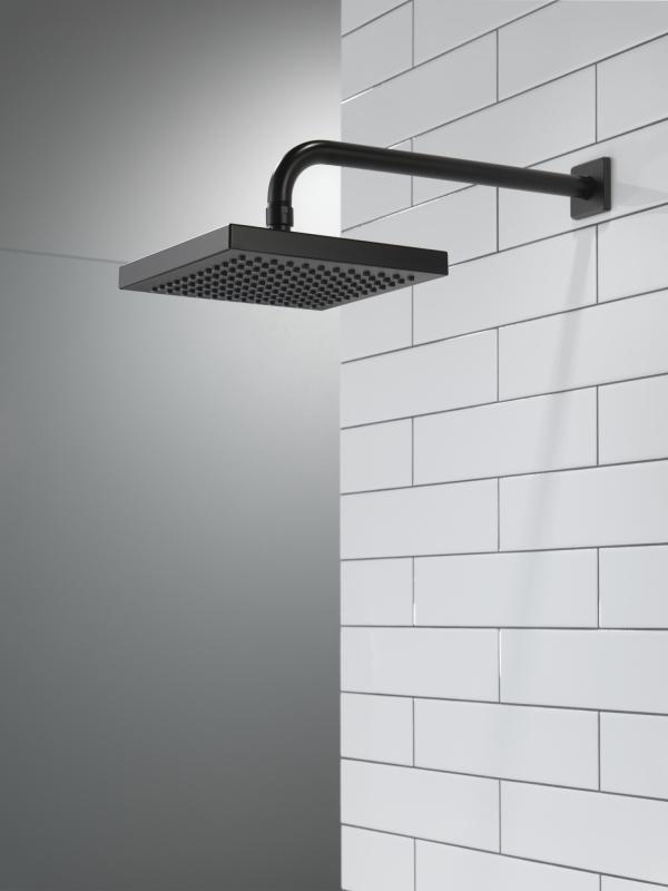 DELTA Universal Showering Components Raincan Single-Setting Shower Head — Matte Black
