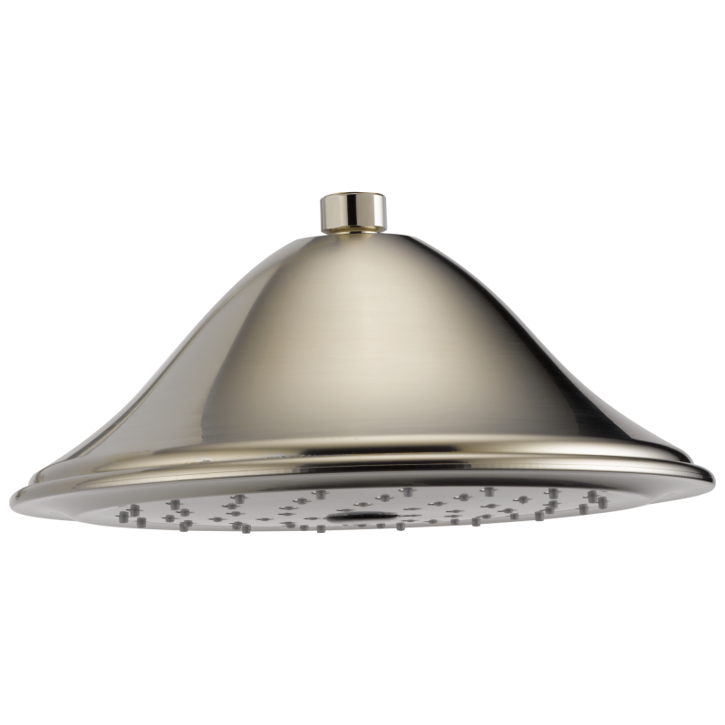 BRIZO Other 9 3/8" Single-Function Round Raincan Shower Head — Brushed Nickel