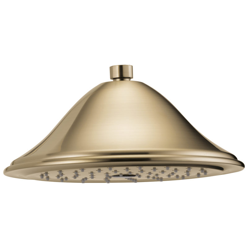 BRIZO Traditional Round Raincan Showerhead — Luxe Gold
