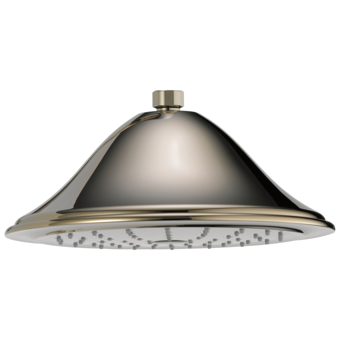BRIZO Other 9 3/8" Single-Function Round Raincan Shower Head — Polished Nickel