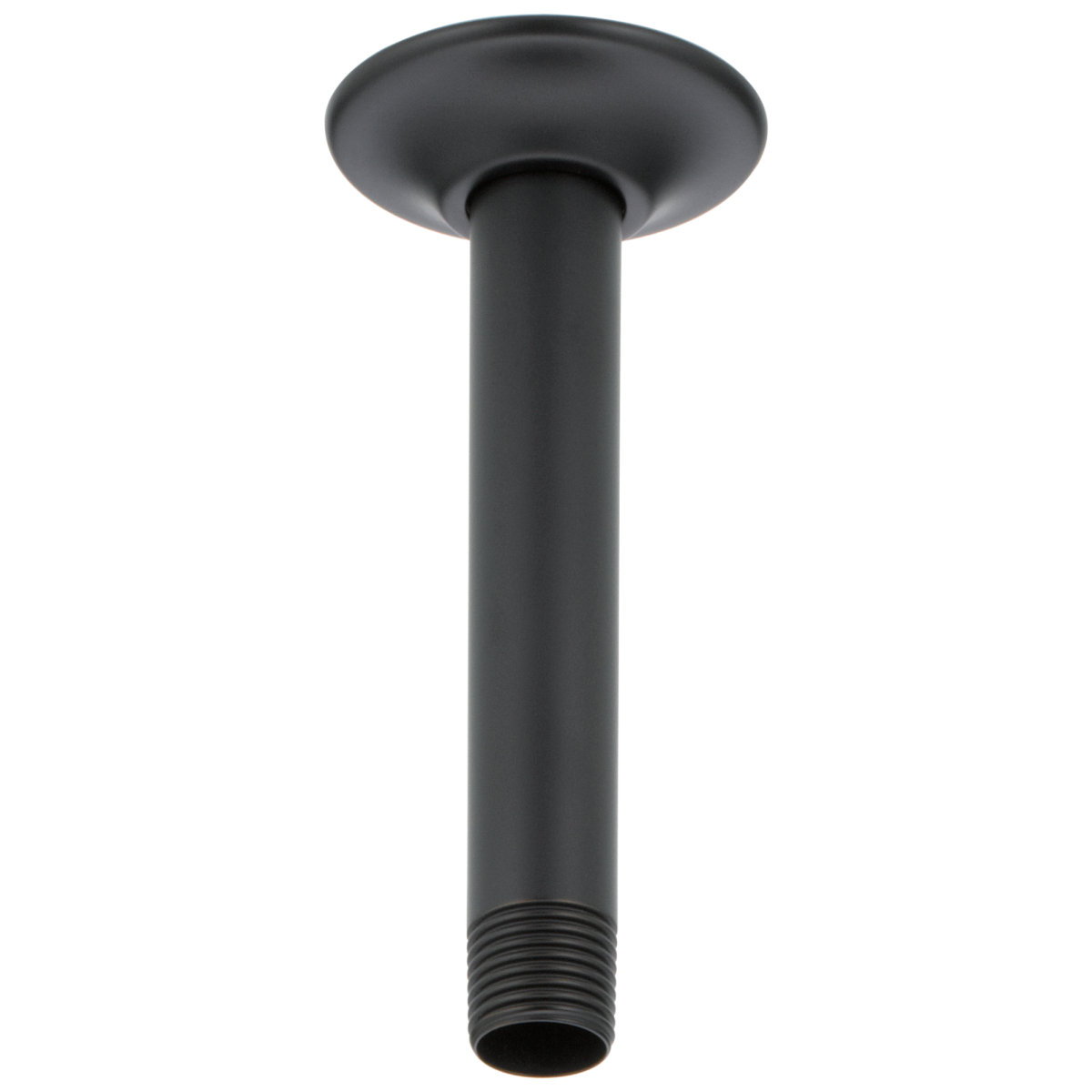 DELTA Universal Showering Components Shower Arm & Flange - 6" Ceiling Mount — Matte Black
