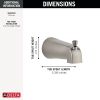 DELTA Other Tub Spout - Pull-Up Diverter — Brushed Nickel
