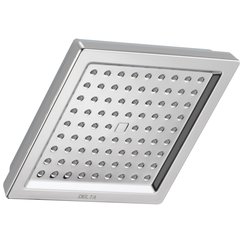 DELTA Universal Showering Components Single-Setting Raincan Shower Head — Spotshield Stainless
