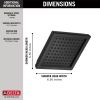 DELTA Universal Showering Components Single-Setting Raincan Shower Head — Matte Black