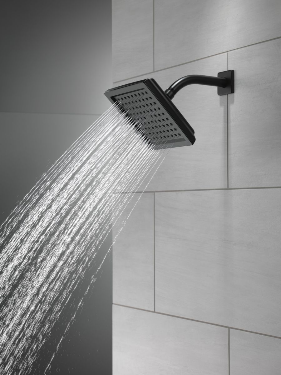 DELTA Universal Showering Components Single-Setting Raincan Shower Head — Matte Black