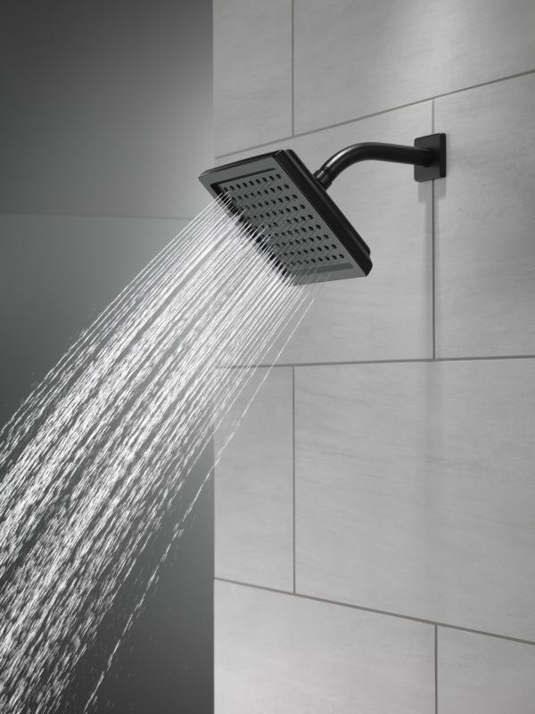DELTA Universal Showering Components Single-Setting Raincan Shower Head — Matte Black