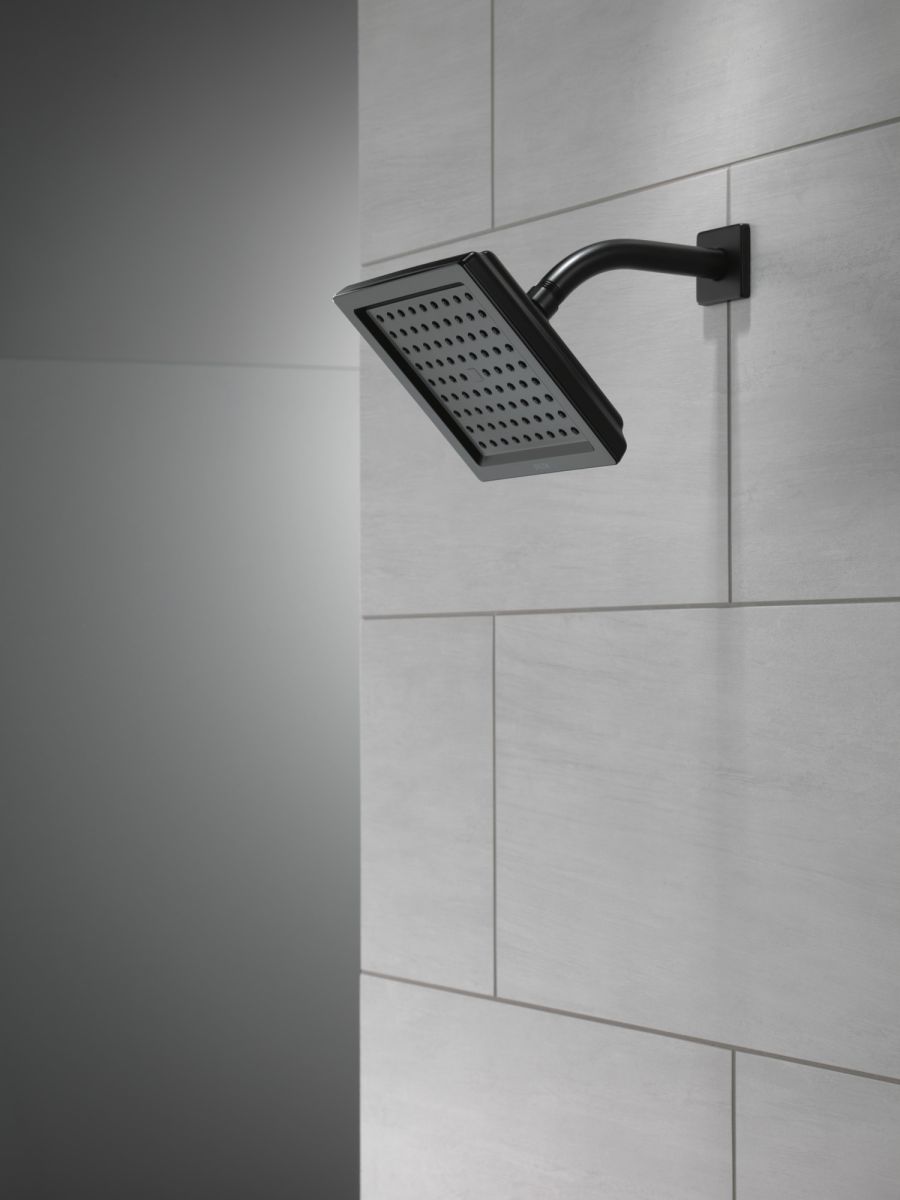 DELTA Universal Showering Components Single-Setting Raincan Shower Head — Matte Black