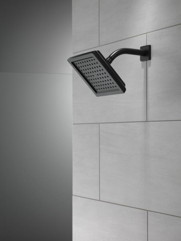 DELTA Universal Showering Components Single-Setting Raincan Shower Head — Matte Black