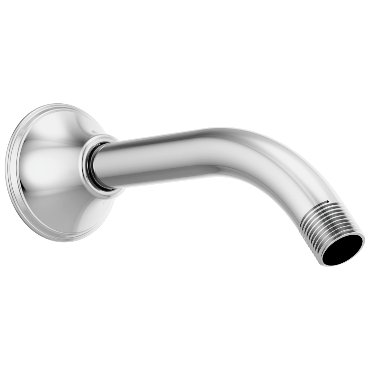 BRIZO Essential Shower 7" Classic Wall Mount Shower Arm And Flange — Chrome