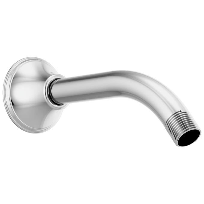 BRIZO Essential Shower 7" Classic Wall Mount Shower Arm And Flange — Chrome