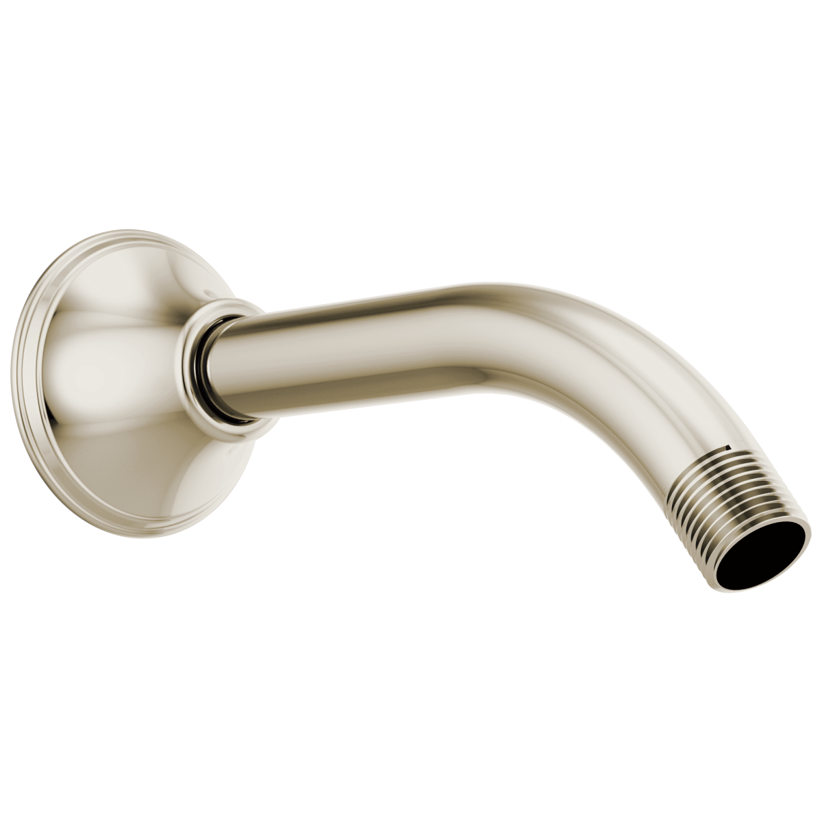BRIZO Essential Shower 7" Classic Wall Mount Shower Arm And Flange — Polished Nickel