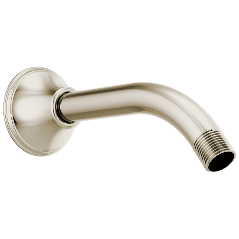 BRIZO Essential Shower 7" Classic Wall Mount Shower Arm And Flange — Polished Nickel
