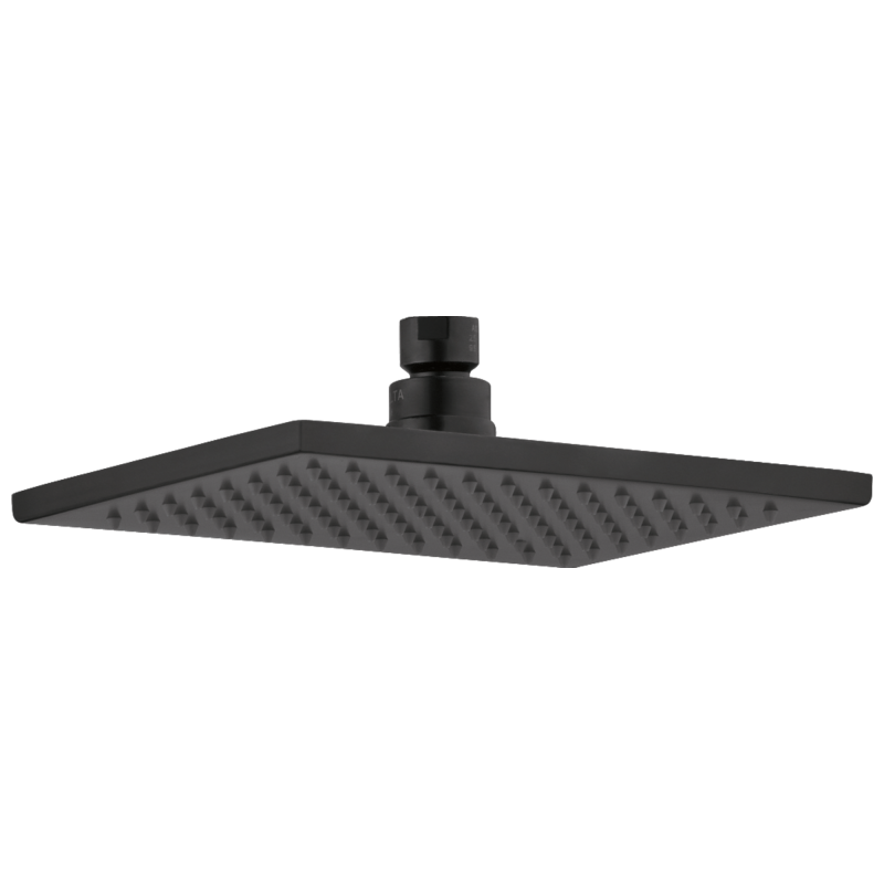 DELTA Universal Showering Components Single Setting Overhead Showerhead — Matte Black
