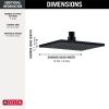 DELTA Universal Showering Components Single Setting Overhead Showerhead — Matte Black