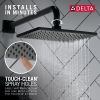 DELTA Universal Showering Components Single Setting Overhead Showerhead — Matte Black