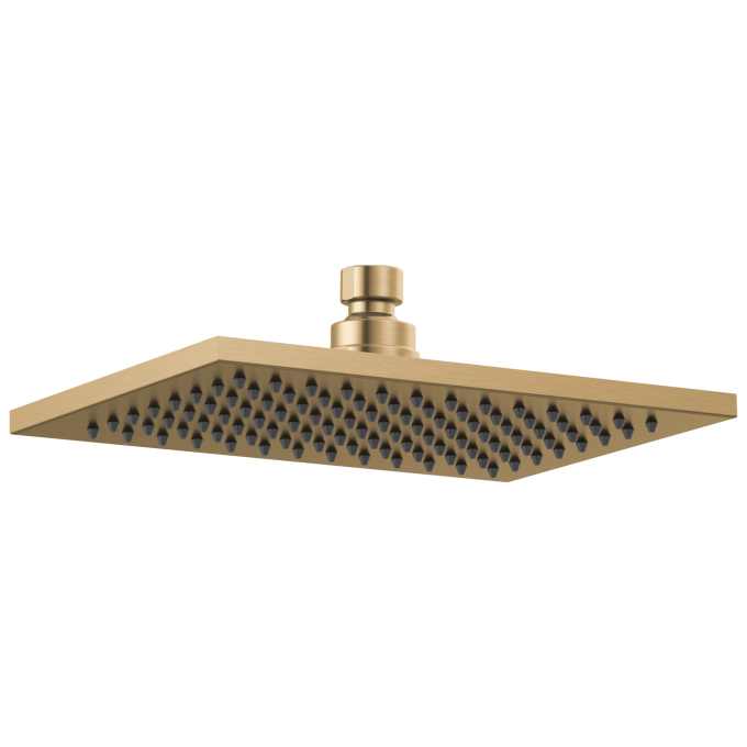 DELTA Universal Showering Components Single-Setting Raincan Shower Head — Lumicoat® Champagne Bronze