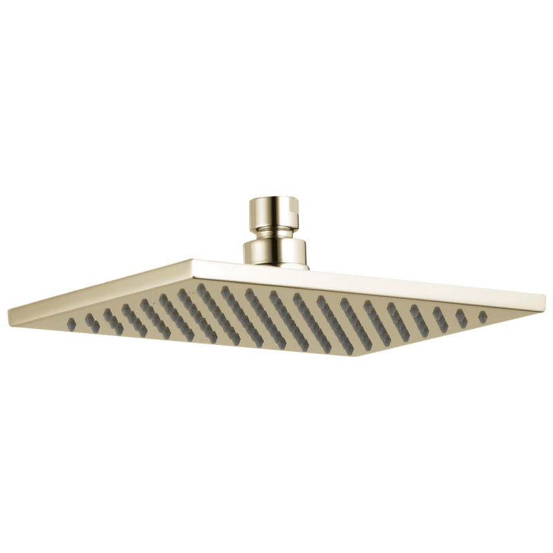 DELTA Universal Showering Components Single Setting Overhead Showerhead — Lumicoat® Polished Nickel