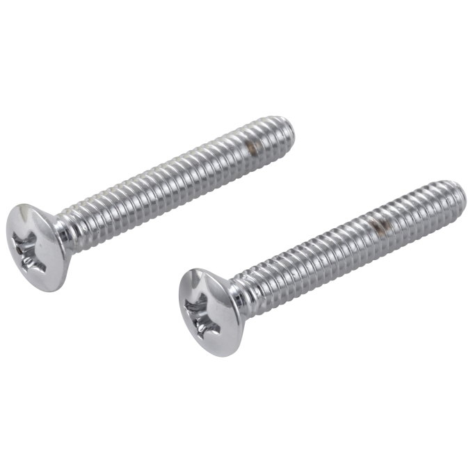 DELTA Other Screws (2)  - Overflow Plate — Chrome