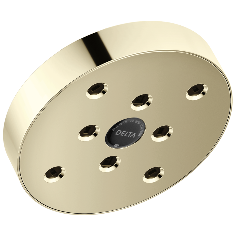 DELTA Universal Showering Components H2OKINETIC Single-Setting Raincan Shower Head — Polished Nickel