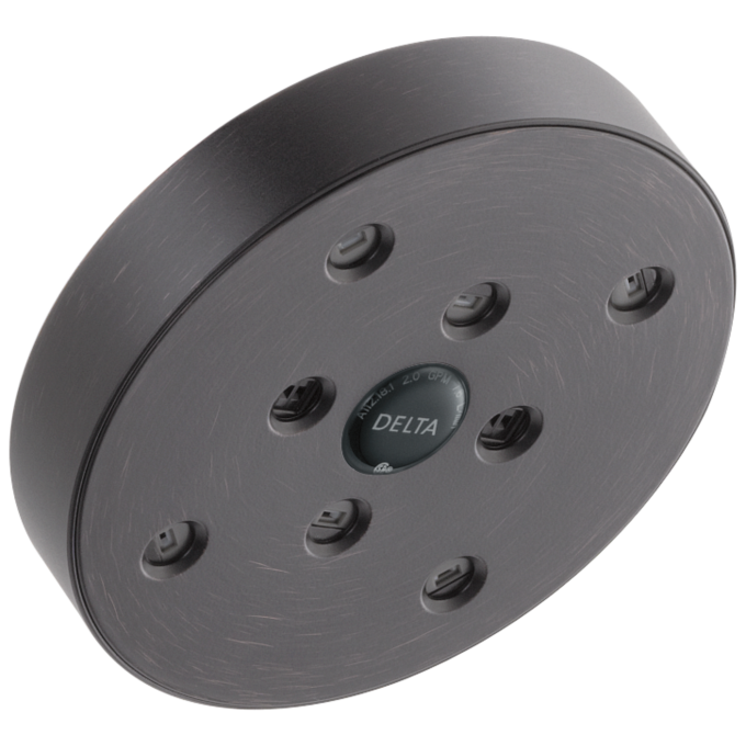 DELTA Universal Showering Components H2OKINETIC Single-Setting Raincan Shower Head — Venetian Bronze