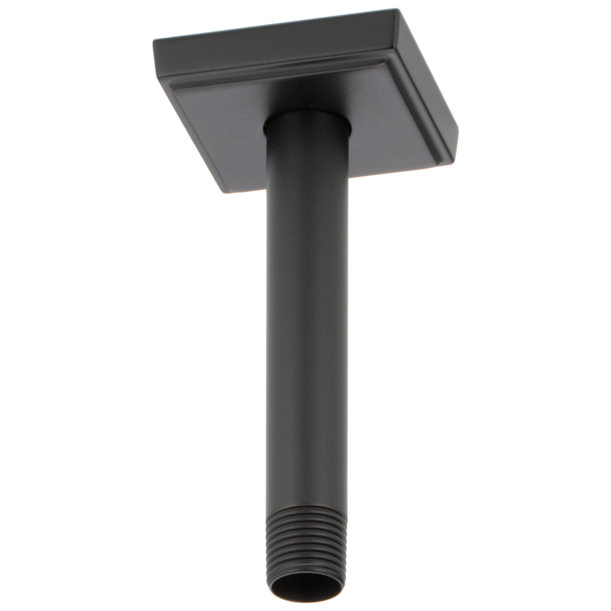 BRIZO Essential Shower 6" Ceiling Mount Shower Arm And Square Flange — Matte Black