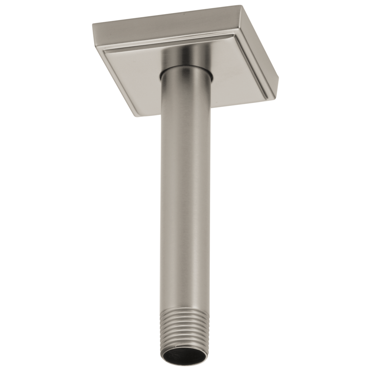 BRIZO Essential Shower 6" Ceiling Mount Shower Arm And Square Flange — Luxe Nickel