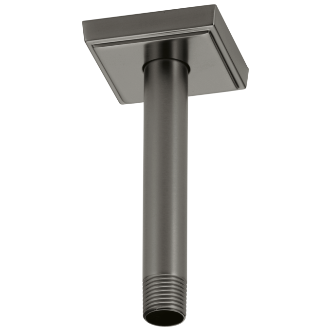 BRIZO Essential Shower 6" Ceiling Mount Shower Arm And Square Flange — Luxe Steel