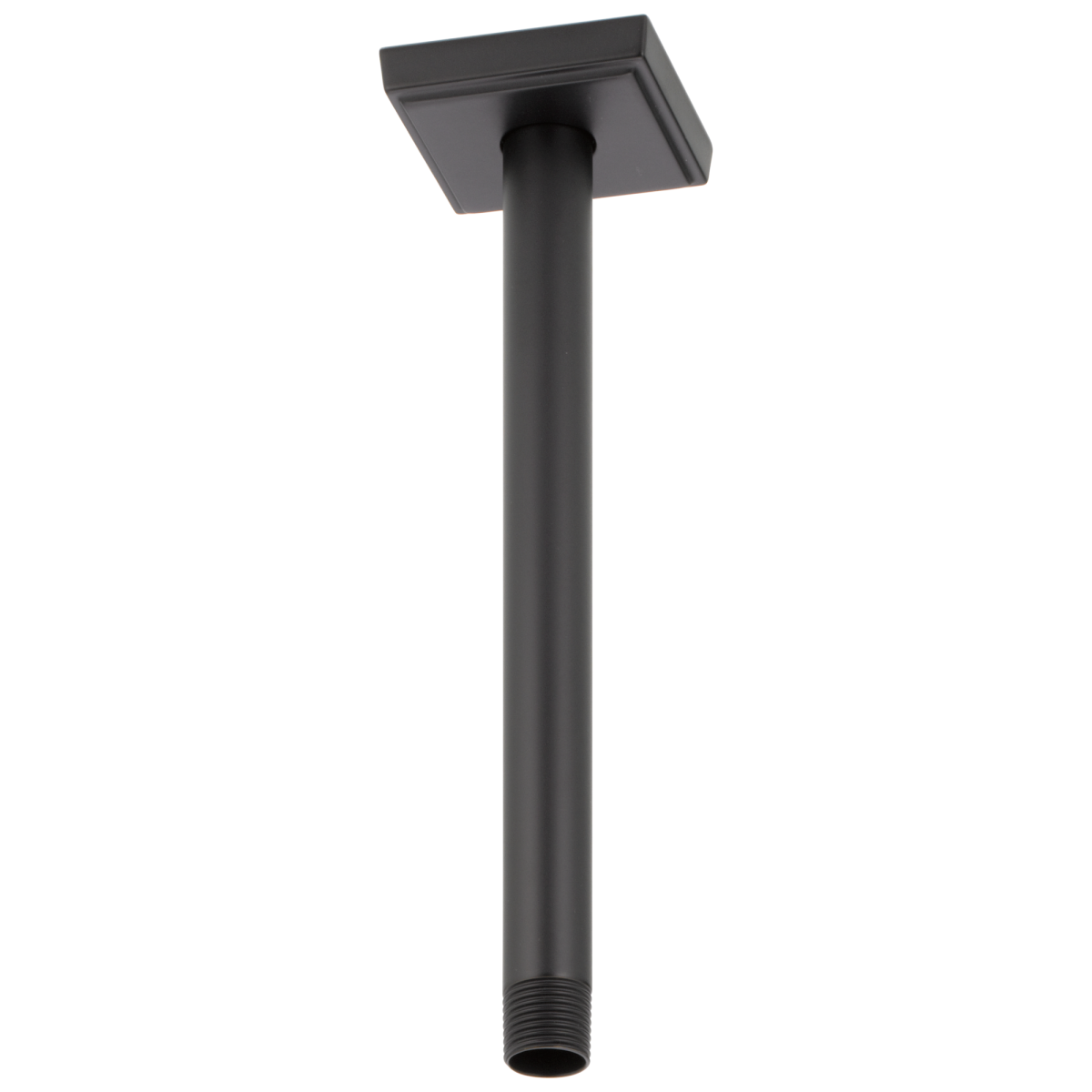 BRIZO Essential Shower 10" Ceiling Mount Shower Arm And Square Flange — Matte Black