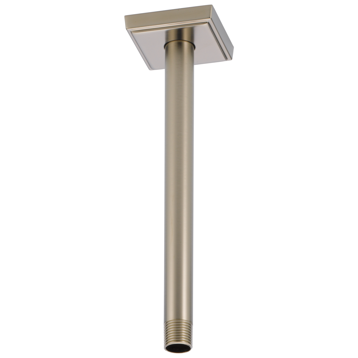 BRIZO Essential Shower 10" Ceiling Mount Shower Arm And Square Flange — Brushed Nickel
