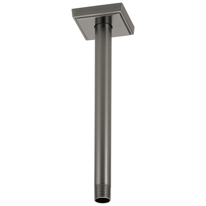 BRIZO Essential Shower 10" Ceiling Mount Shower Arm And Square Flange — Luxe Steel