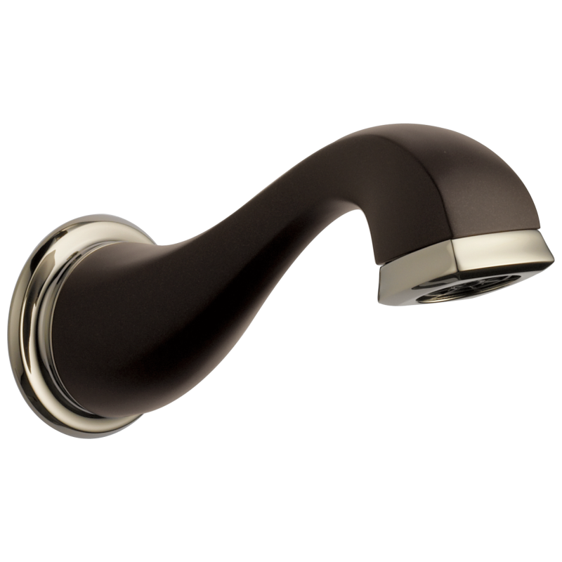 BRIZO Charlotte Tub Spout Assembly — Cocoa Bronze / Polished Nickel