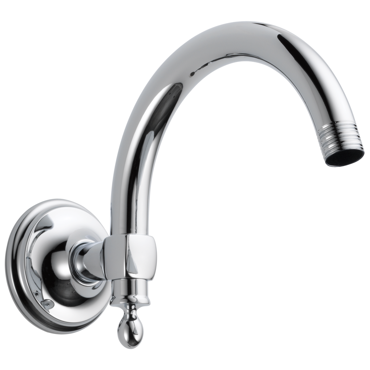 BRIZO Essential Shower 10" Classic Wall Mount Shower Arm And Flange — Chrome