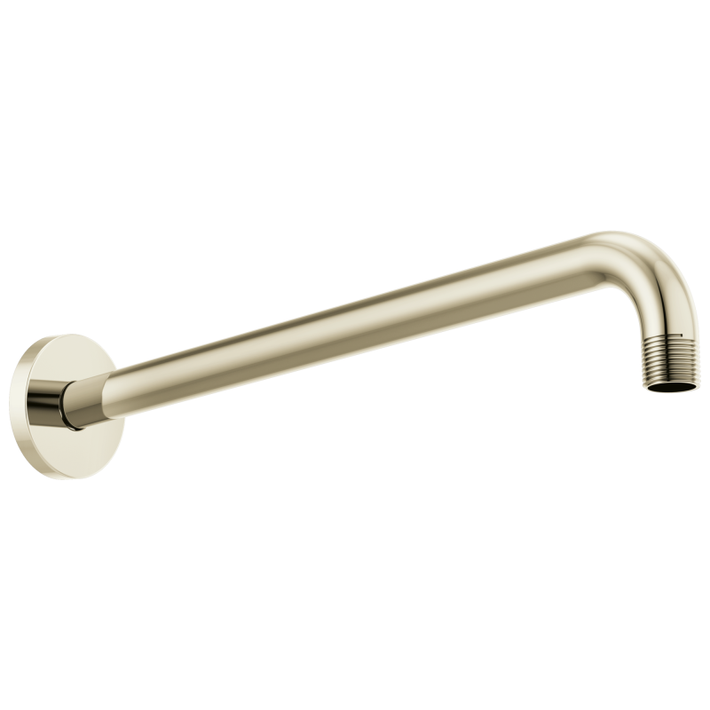 BRIZO Essential Shower 16" Linear Round Wall Mount Shower Arm And Flange — Polished Nickel