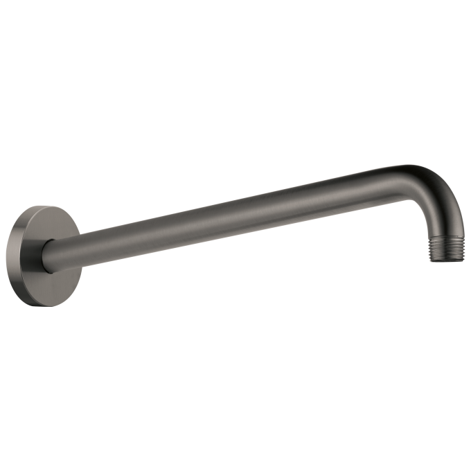 BRIZO Essential Shower 16" Linear Round Wall Mount Shower Arm And Flange — Luxe Steel