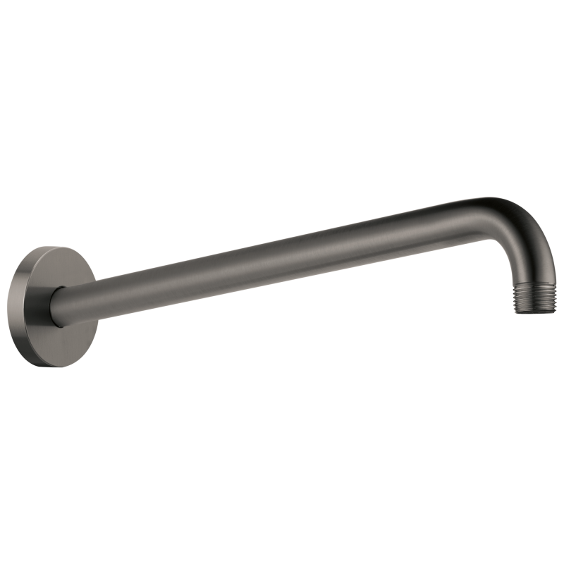 BRIZO Essential Shower 16" Linear Round Wall Mount Shower Arm And Flange — Luxe Steel