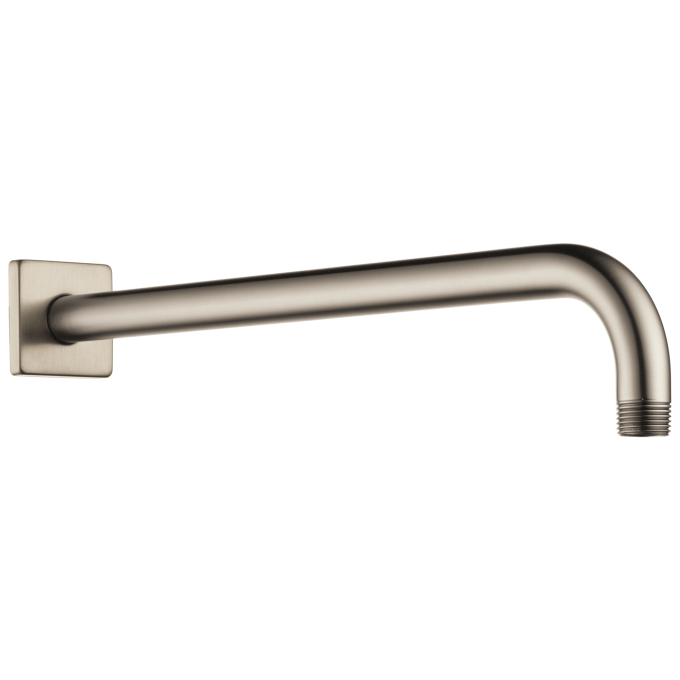 BRIZO Essential Shower 16" Linear Square Wall Mount Shower Arm And Flange — Brushed Nickel