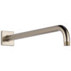 BRIZO Essential Shower 16" Linear Square Wall Mount Shower Arm And Flange — Brushed Nickel