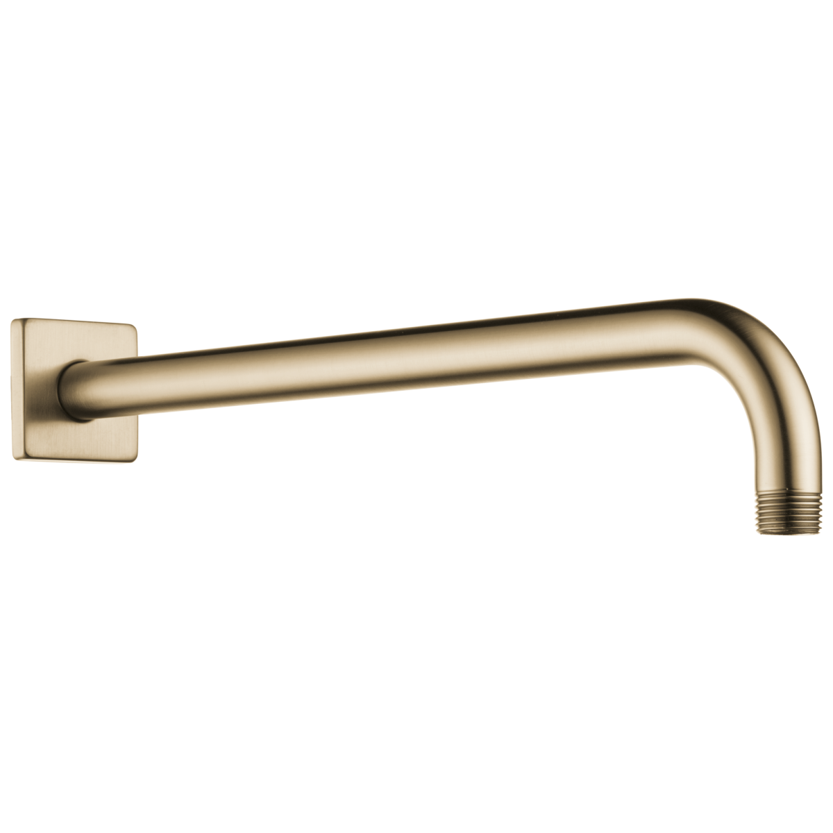 BRIZO Essential Shower 16" Linear Square Wall Mount Shower Arm And Flange — Luxe Gold
