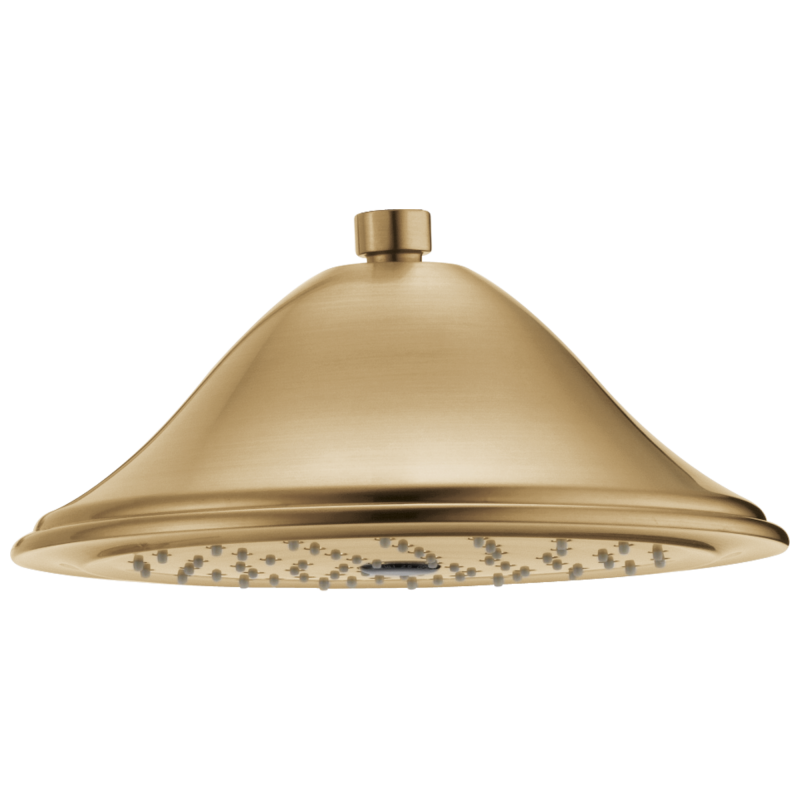 DELTA Universal Showering Components Single-Setting Raincan Shower Head — Champagne Bronze
