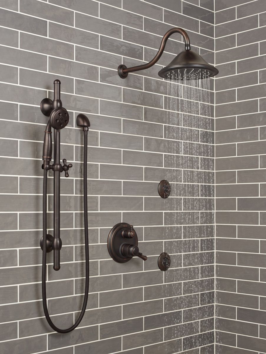 DELTA Cassidy Traditional 2-Handle Monitor 17 Series Valve Trim with 6-Setting Integrated Diverter — Venetian Bronze